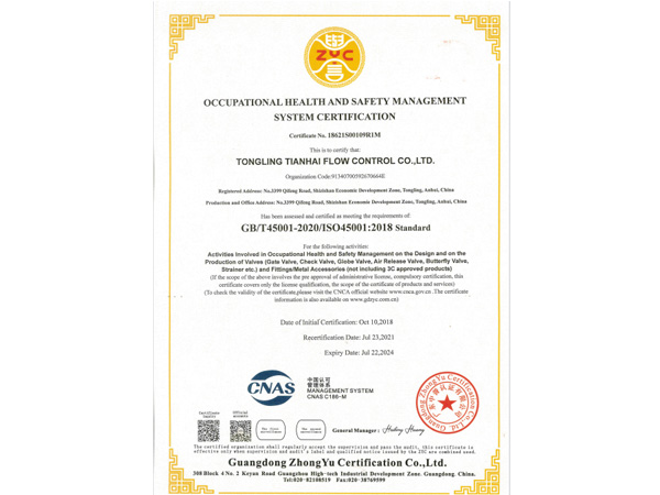 сертификация системы GB / T45001 (на английском языке)